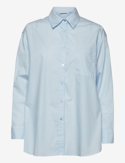 Organic oversized shirt - långärmade skjortor - nantucket breeze