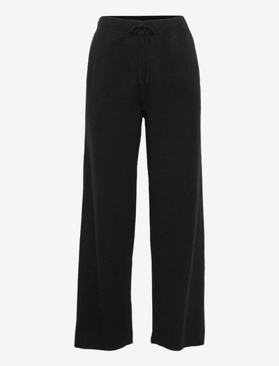 Wool & cashmere trousers - sweatpants - black