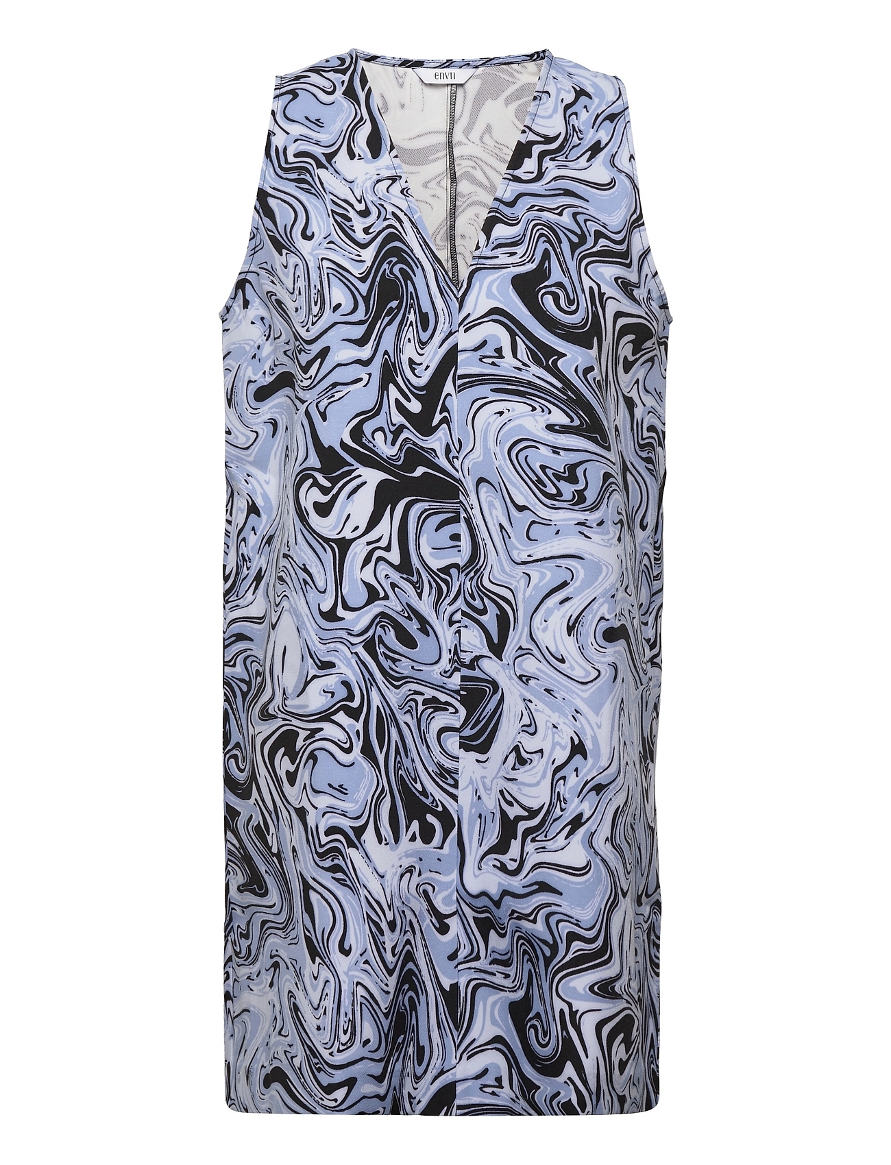 Enblanc Sl Dress Aop 6869 Kort Kjole Blue Envii