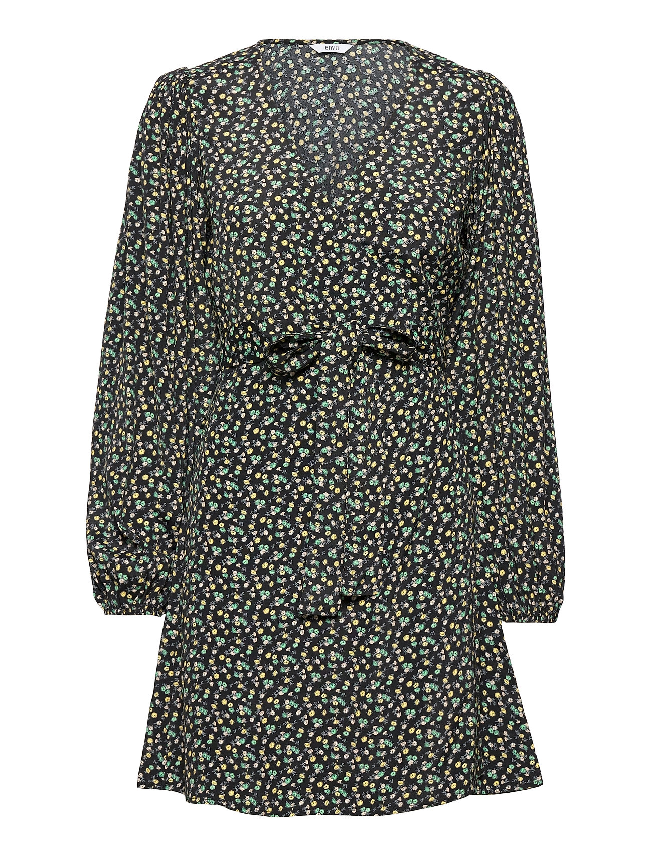 ENVII Enrye Ls V-N Kleid Aop 6257 Grün - XS - Damen