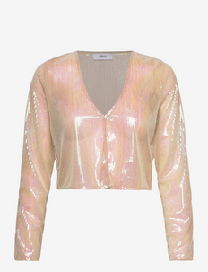 ENNOVA LS TOP 7003 - blouses met lange mouwen - nude sequins