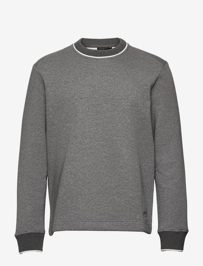 BLACK CREW NECK SWEATSHIRT - sweats - flannel grey