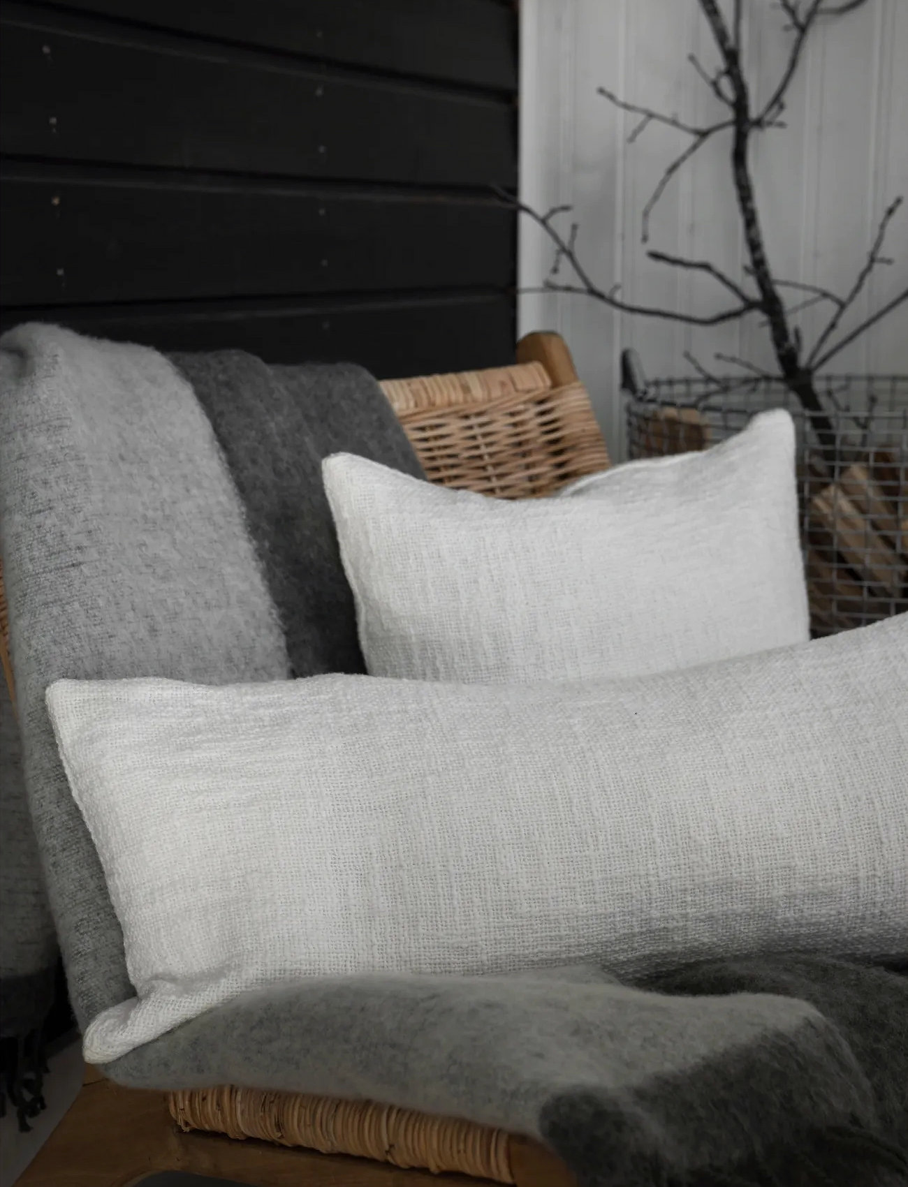 ERNST Cushioncover, 50X50X0.2 cm, White, Puder & Tæpper > Pudebetræk, Unisex