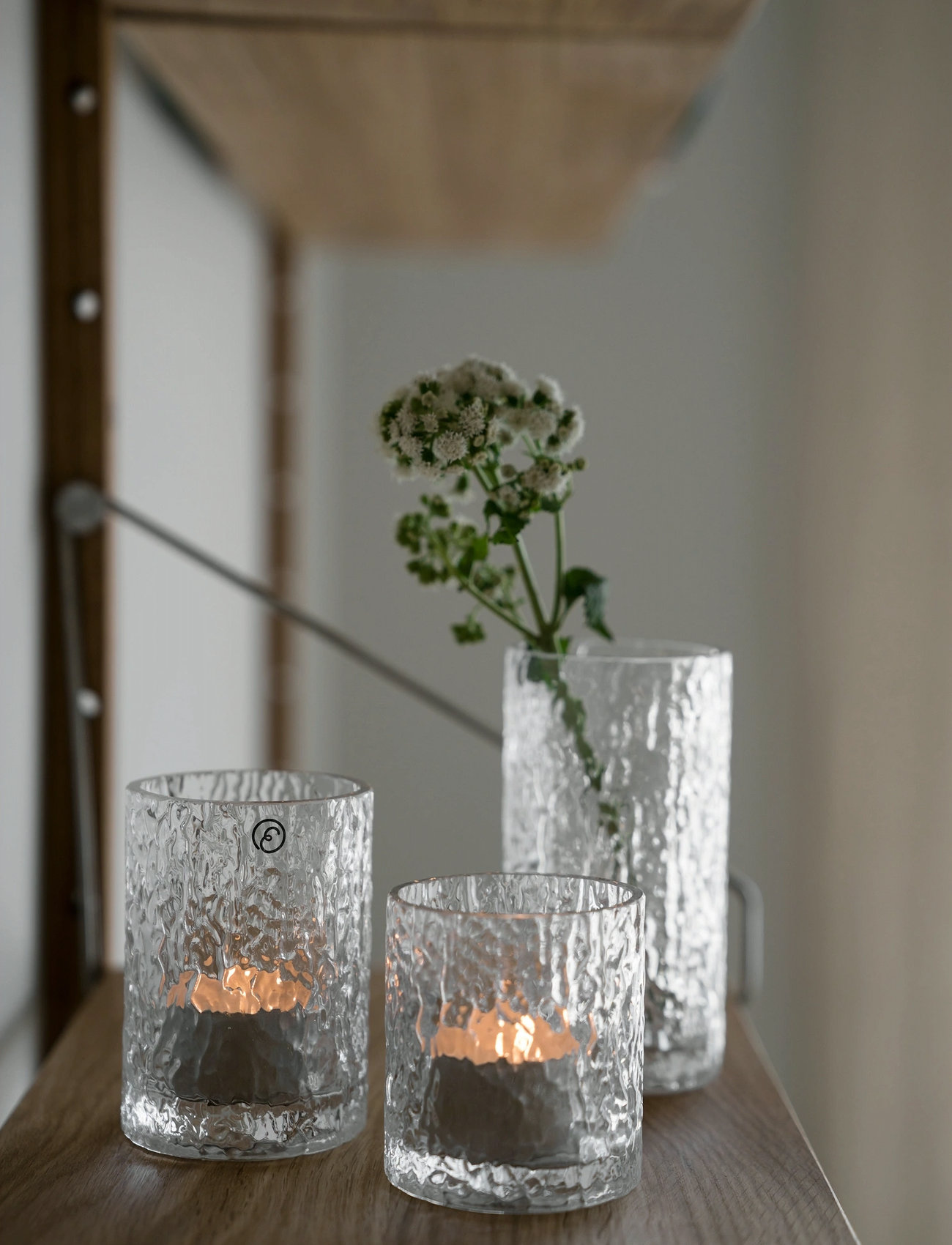 ERNST Vase/Candleholder, H11.3 cm, Nude, Lysestager & Lanterner > Fyrfadsstager, Unisex