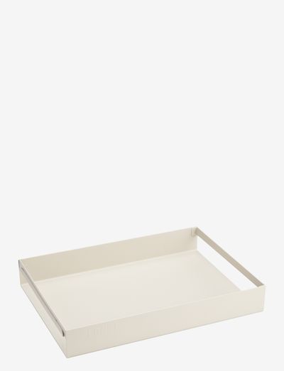 Metal tray - tabletts - beige