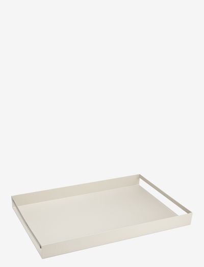 Metal tray - trays - beige