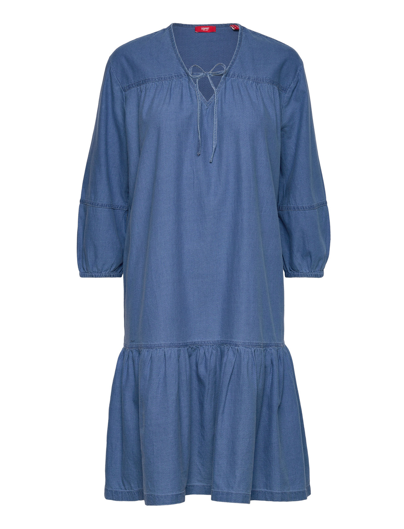 Women Dresses Light Woven Mini Knälång Klänning Blue Esprit Casual