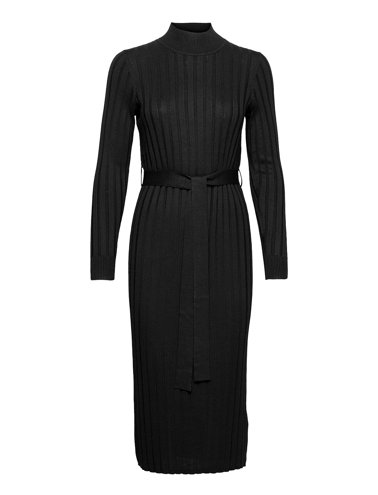 Dresses Flat Knitted Polvipituinen Mekko Musta Esprit Casual