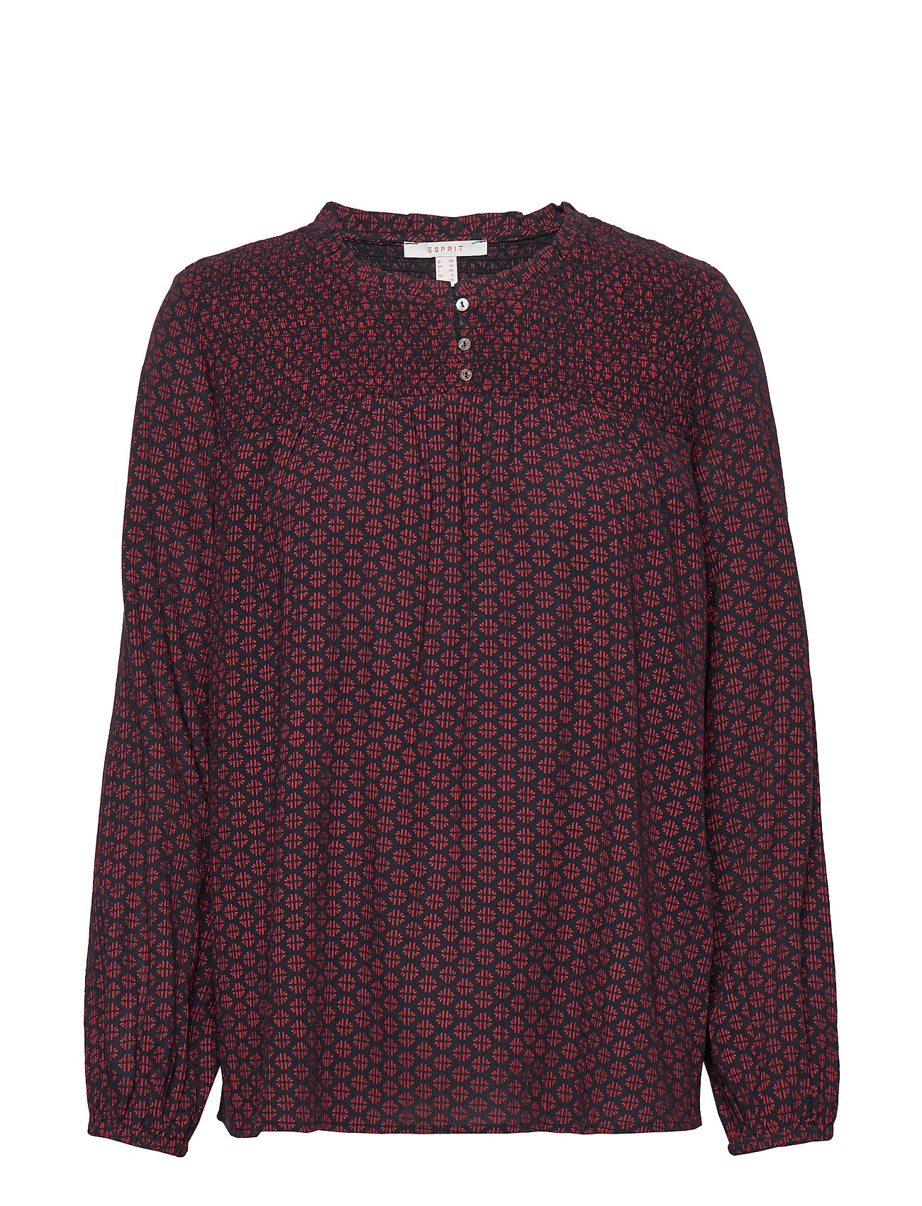 Esprit Casual Blouses Woven Blus Långärmad Röd [Color: GARNET RED ][Sex: Women ][Sizes: 34,36 ]