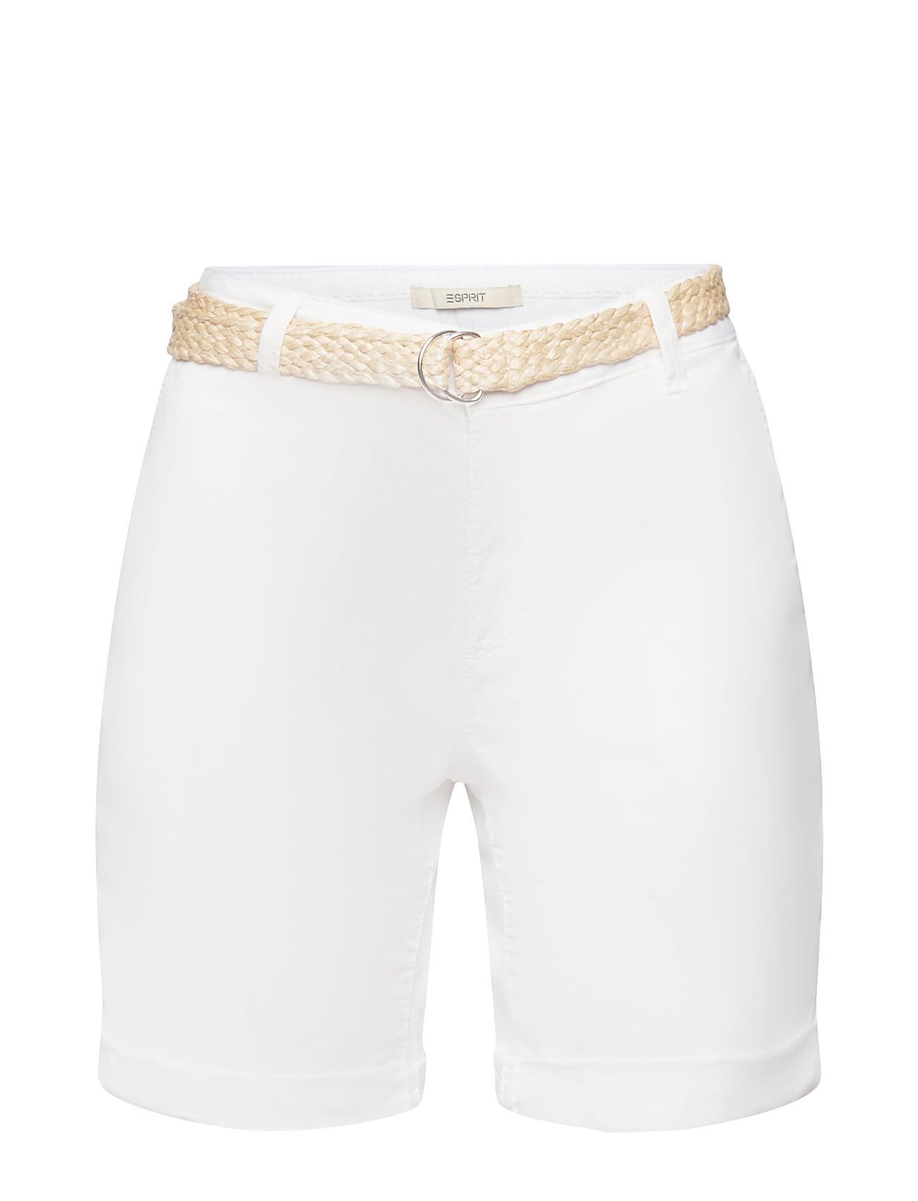 Esprit Casual Shorts With Braided Raffia Belt – shorts – shop at Booztlet