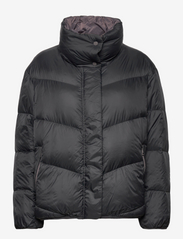Quilted jacket with recycled down filling - BLACK