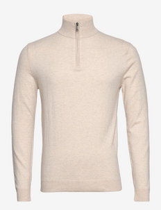 tan quarter zip sweater