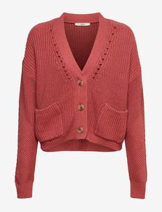 Sweaters cardigan - gebreide vesten - terracotta