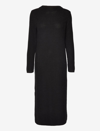 Dresses flat knitted - strikkede kjoler - black