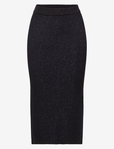 Skirts flat knitted - midi kjolar - black 3