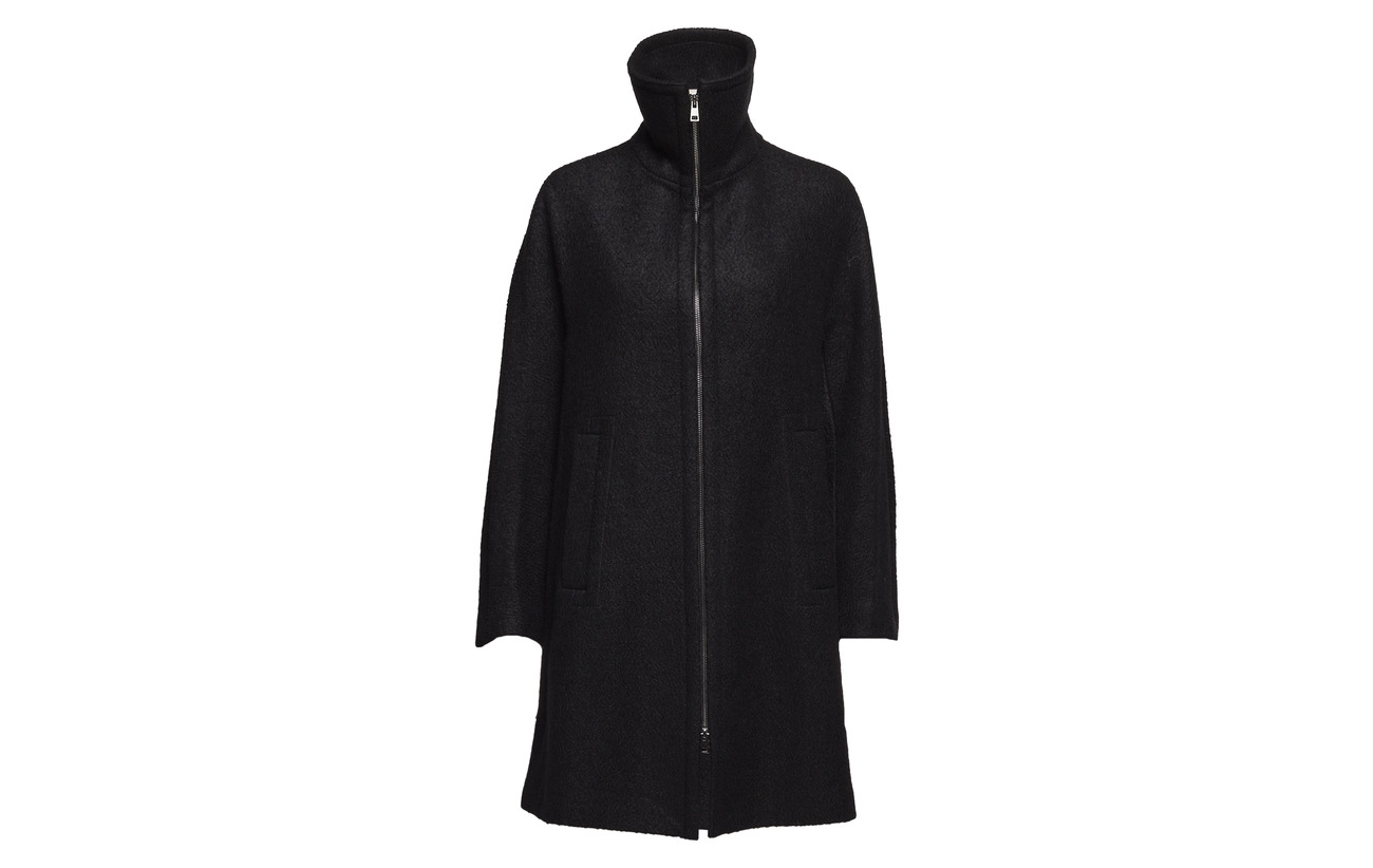 Polyester 58 Black Woven Esprit 42 Collection Coats Laine IxqAI4X