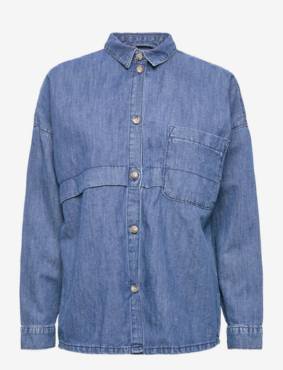 Blouses denim - koszule z długimi rękawami - blue medium wash