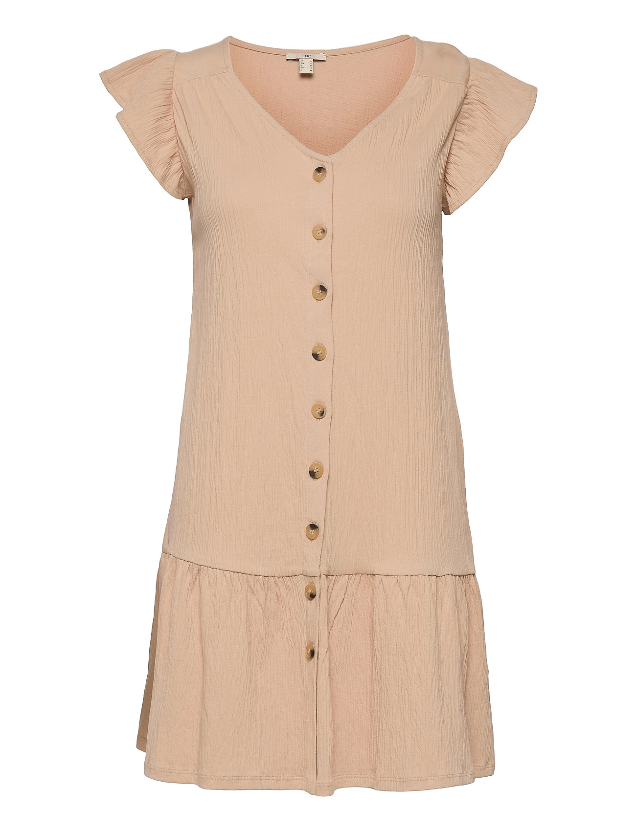 Dresses Knitted Polvipituinen Mekko Beige EDC By Esprit, EDC by Esprit