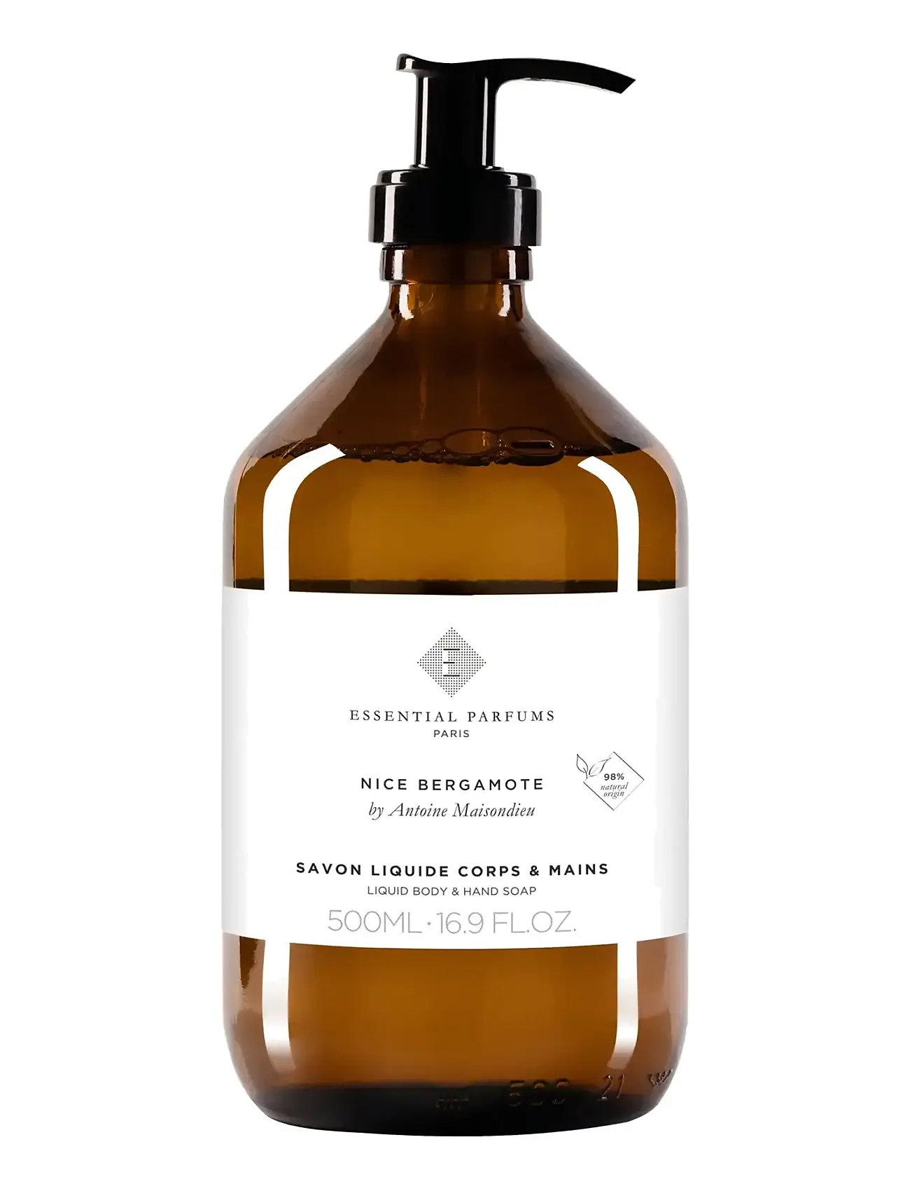 Essential Parfums Nice Bergamote By Antoine Maisondieu Hand And Body Soap 500ml, 500 ml, Nude, Håndsæbe > Flydende Håndsæbe, Dame