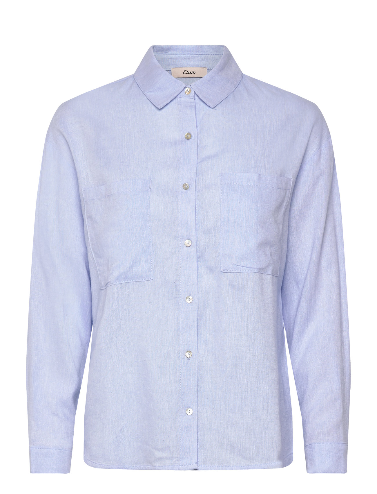Isame - Long Sleeve Pyjama Shirt Lingerie Night & Loungewear Pyjamas Blue Etam