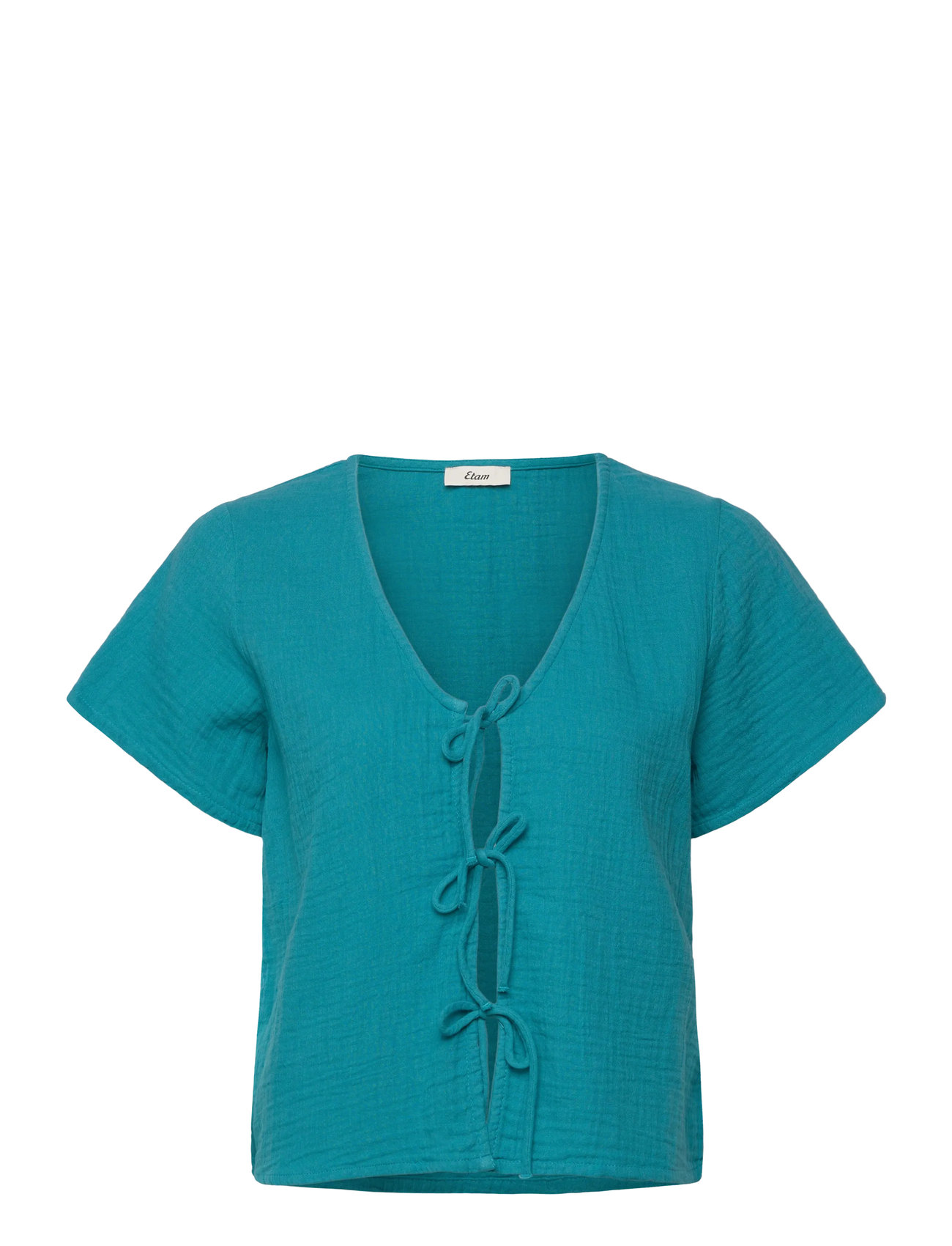 Erin - Pyjama Shirt Topp Blue Etam