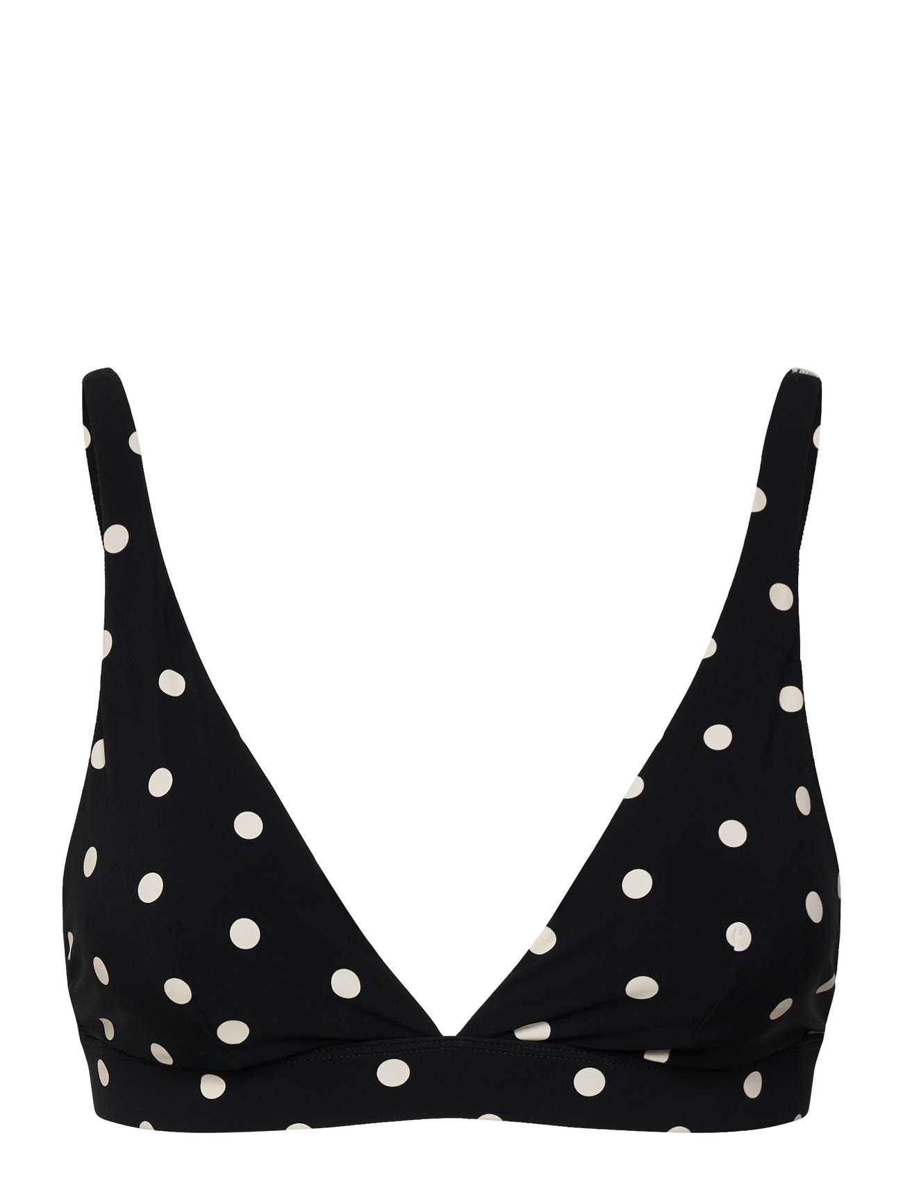 Polky - Unwired Triangle Bra Swimsuit Swimwear Bikinis Bikini Tops Triangle Bikinitops Black Etam