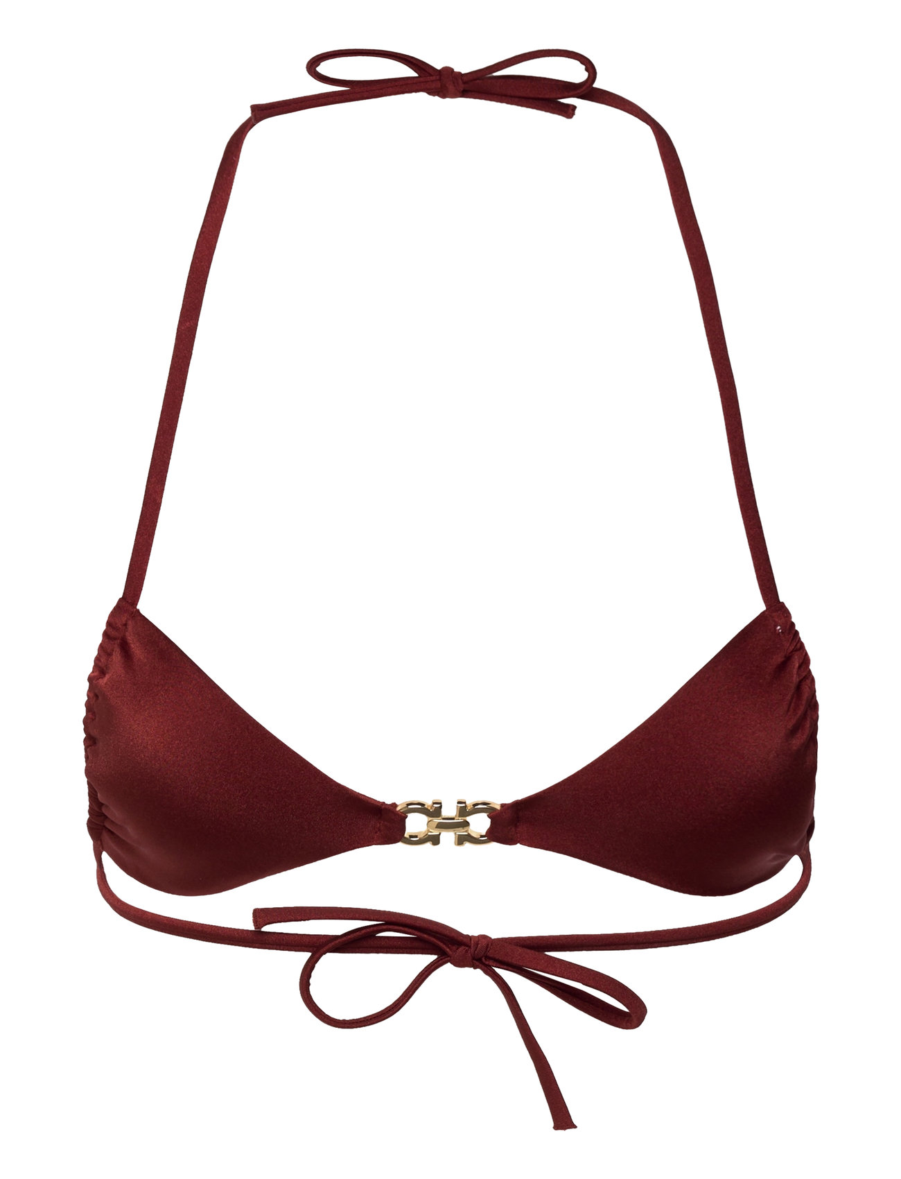 Betsy - Unwired Bralette Swimsuit Swimwear Bikinis Bikini Tops Triangle Bikinitops Brown Etam