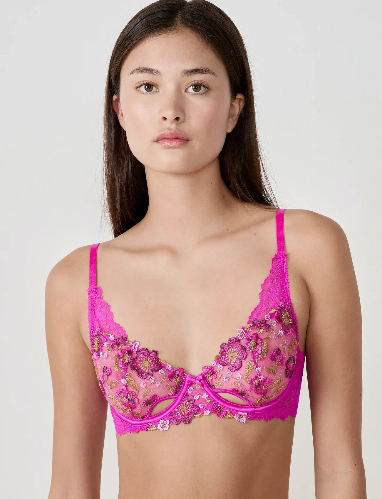 Etam Allure - Wireless Bra, E x 70, Purple, Bh'Er & Toppe > Plunge-Bh'Er, Dame