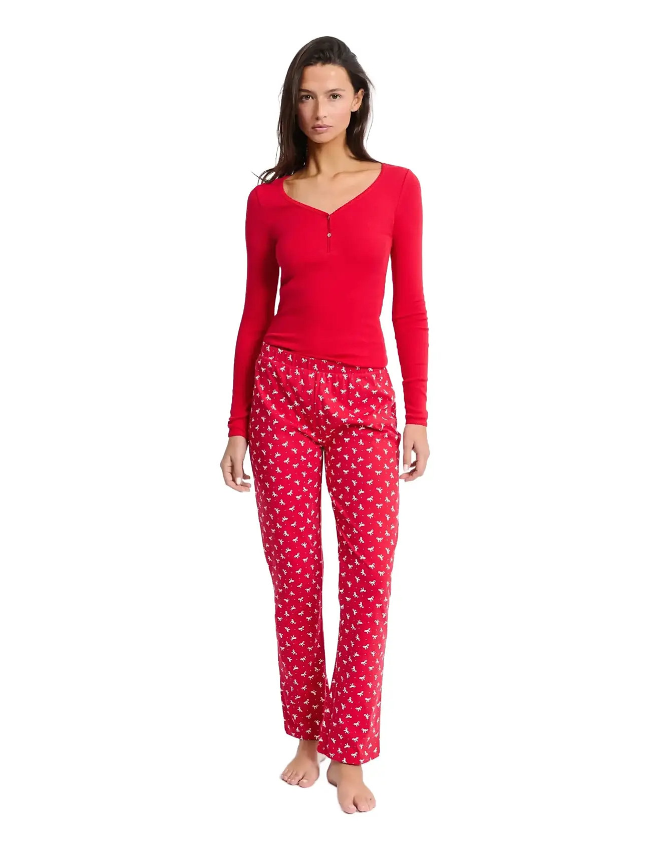 ETAM Miskita - 2 Pcs Pyjama Rot - XL - Damen