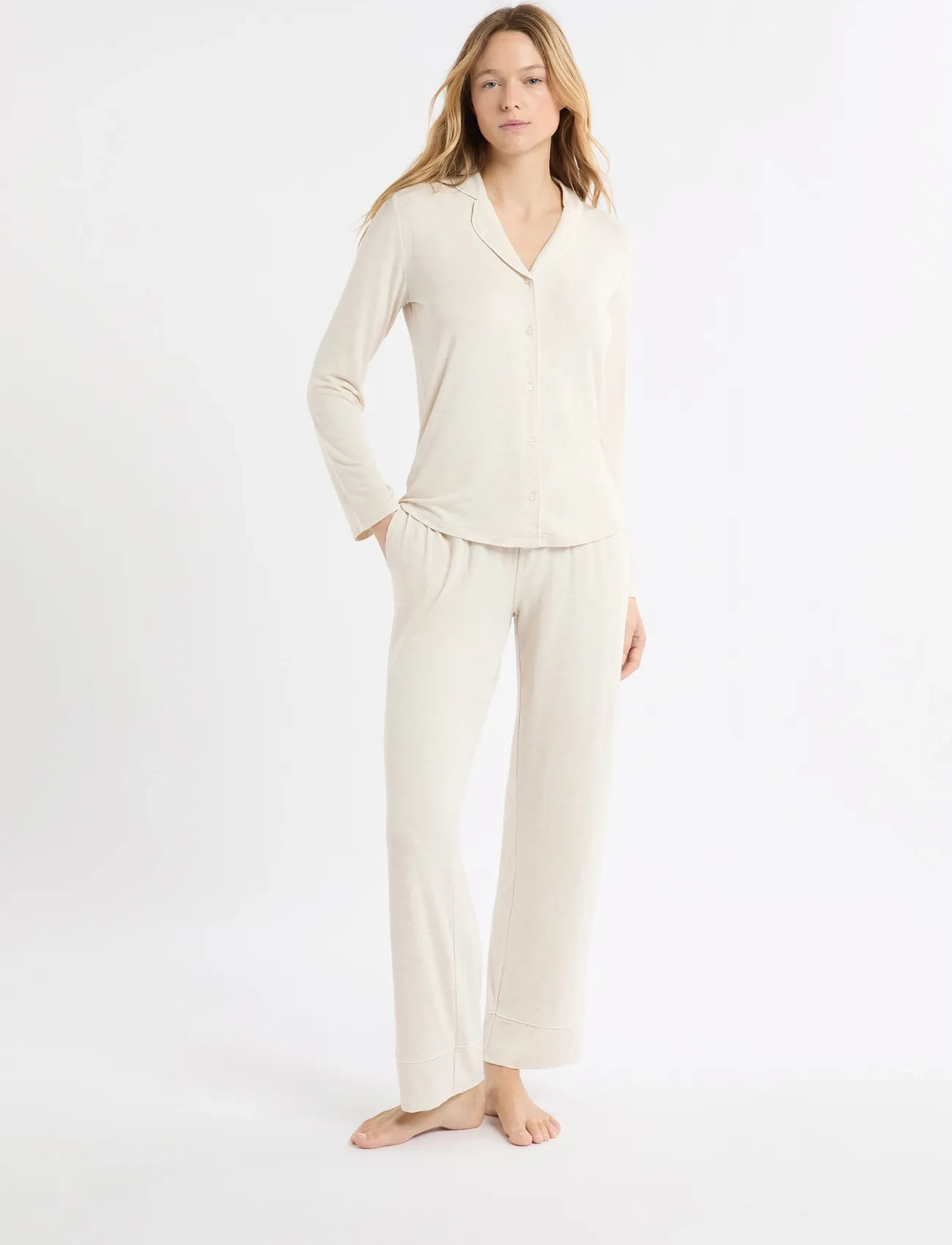 Etam Ludvika - 2 Pcs Pyjama, M, Cream, Nat- Og Opholdstøj > Pyjamas (set), Dame