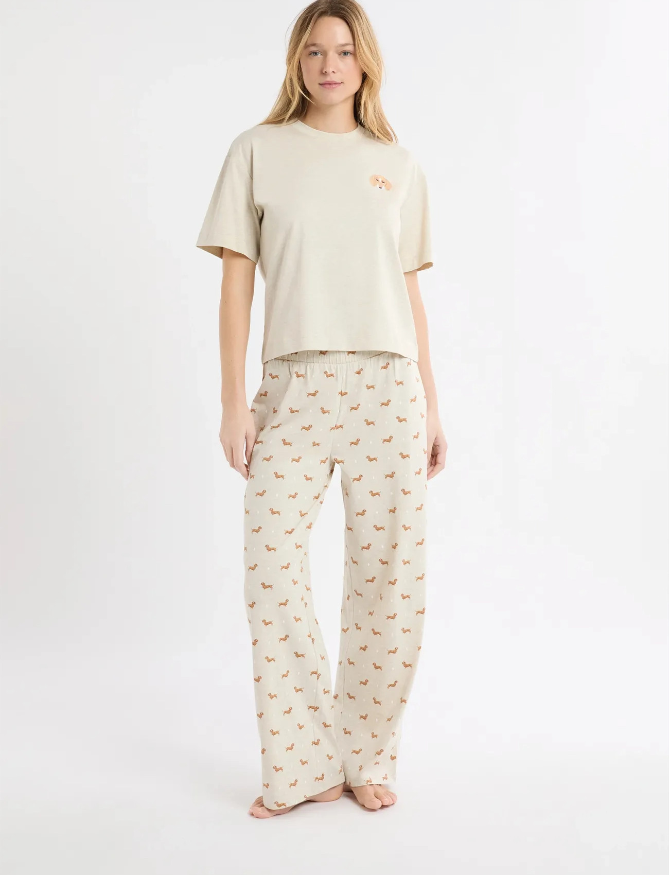 Etam Hug - Set, S, Beige, Nat- Og Opholdstøj > Pyjamas (set), Dame