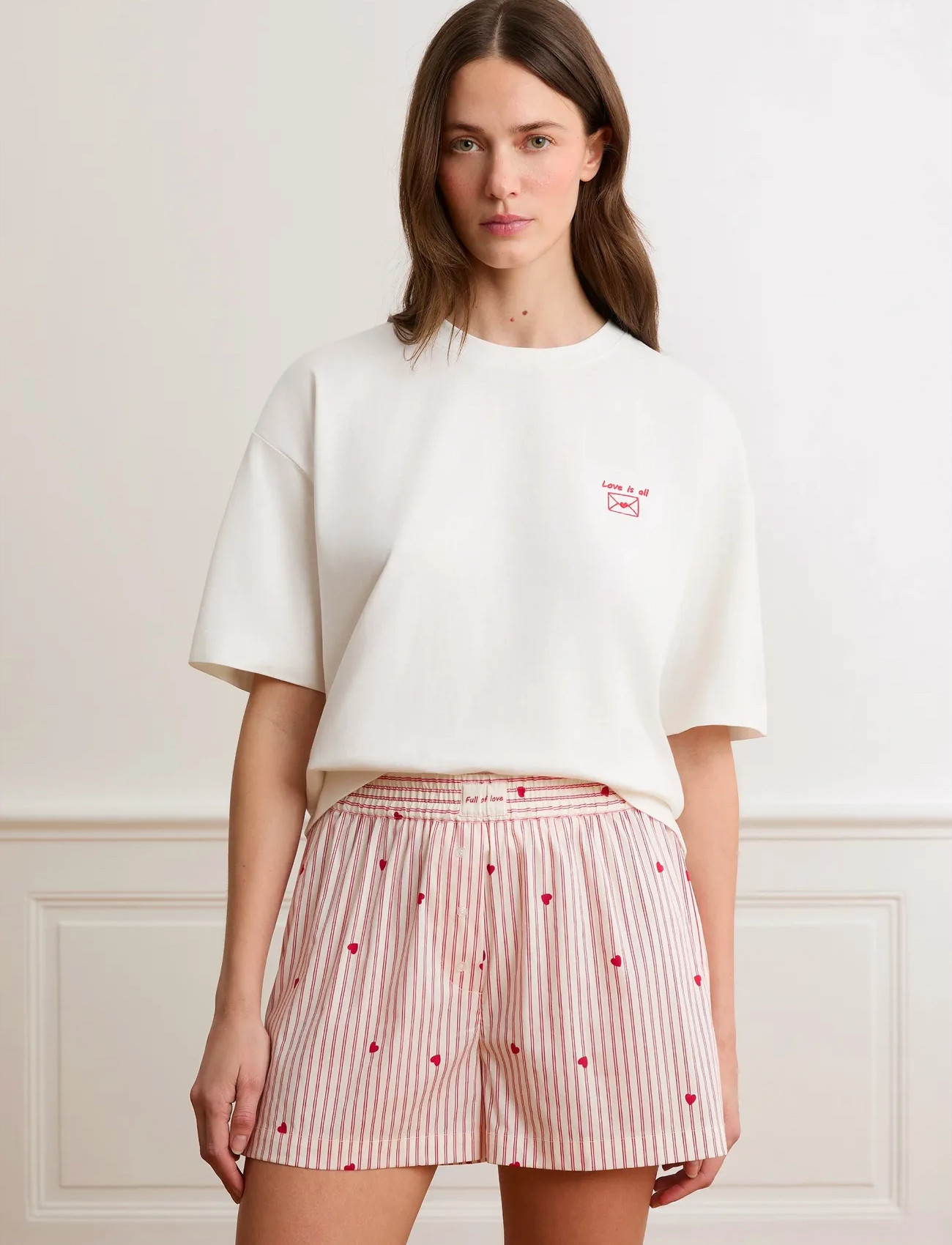 Etam Boyfriend - Short, M, Red, Nat- Og Opholdstøj > Shorts, Dame