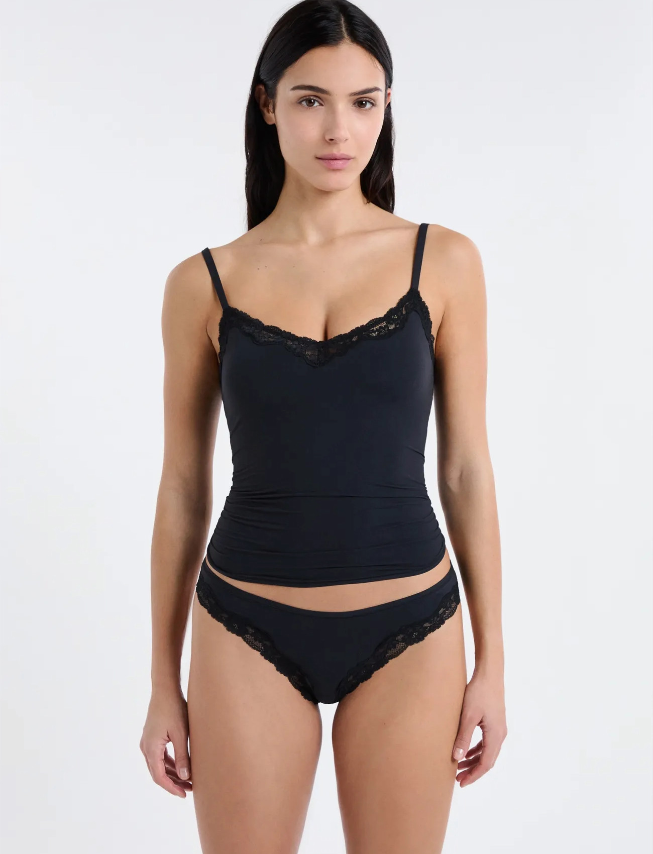 Etam Pure Soft Lace - Tanga, S, Black, Trusser > G-Streng, Dame