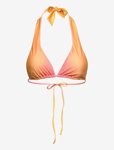 TWINNY - SA TRIANGLE - trīsstūra bikini augšiņa - print. pink backgr