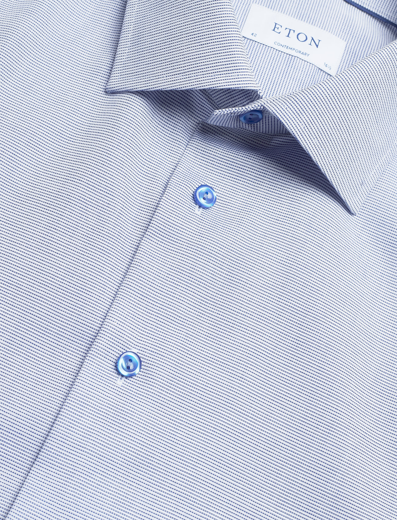 Eton - Men's shirt: Business  Twill - leinenhemden - mid blue - 3