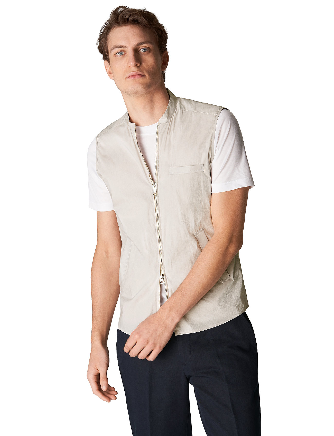 Eton - Men's shirt: Casual  Cotton & Nylon - spring jackets - beige - 0