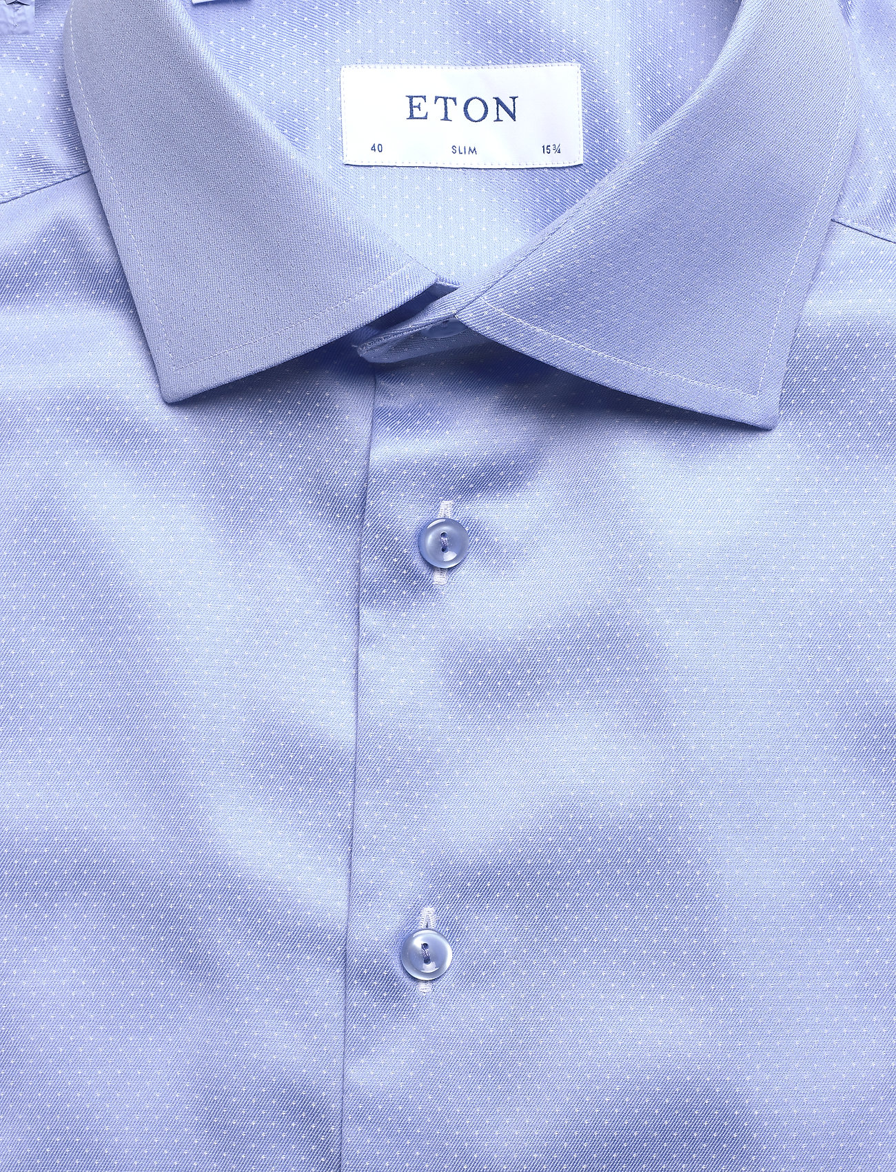 Eton - Men's shirt: Business  Cotton tencel stretch - lina krekli - light blue - 2