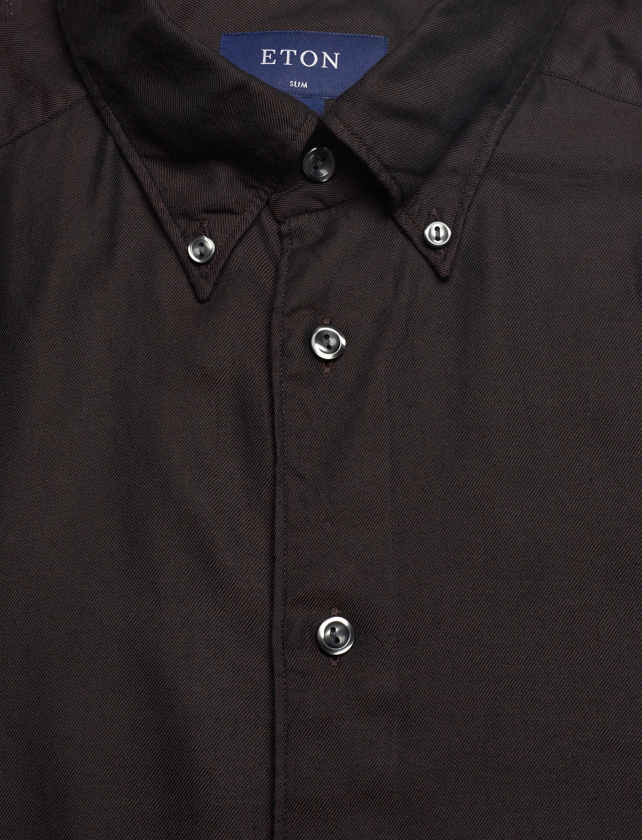 Eton - Men's shirt: Casual  Cotton & Tencel Flannel - leinenhemden - brown - 3