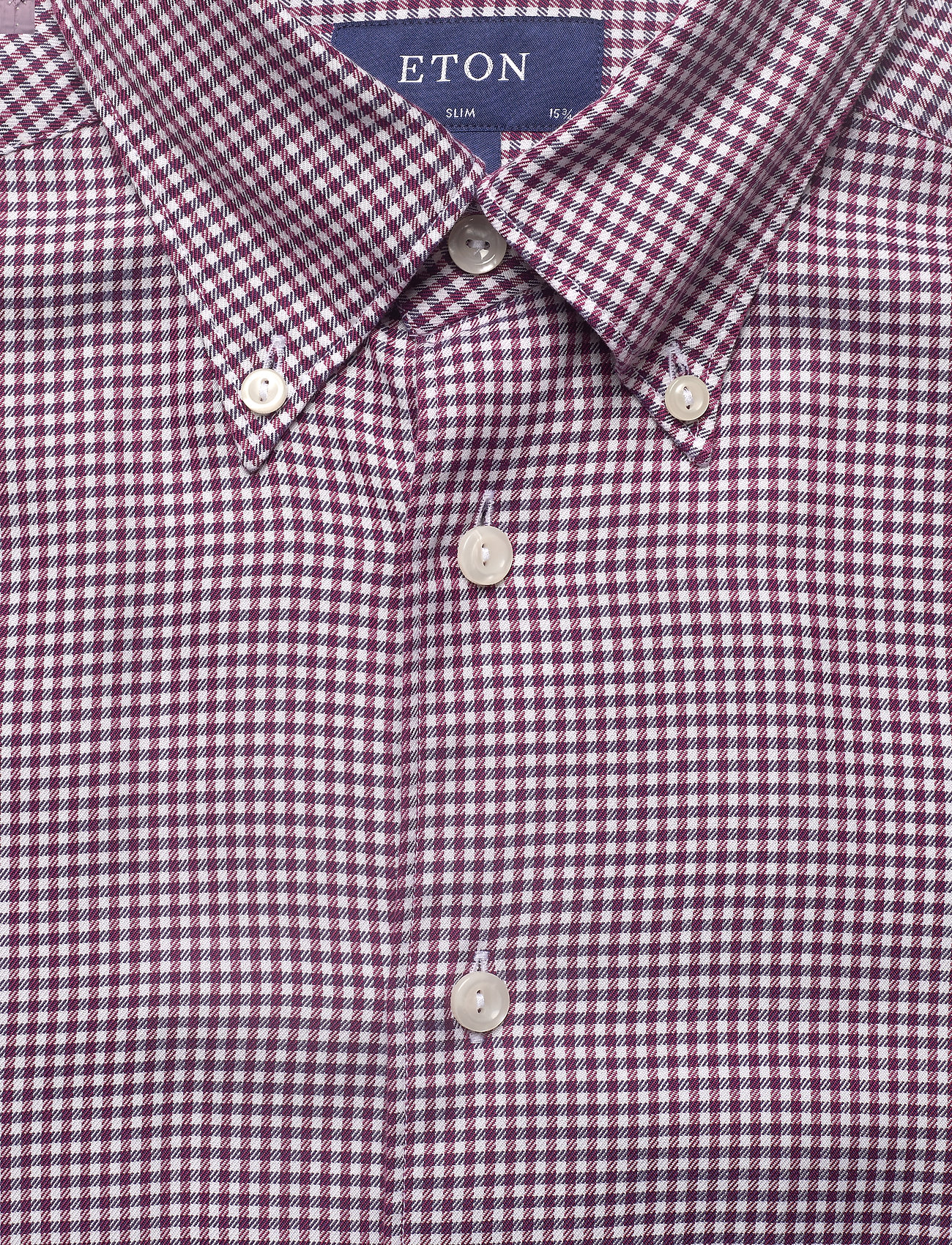 Eton - Men's shirt: Casual  Cotton & Tencel - lina krekli - red - 2