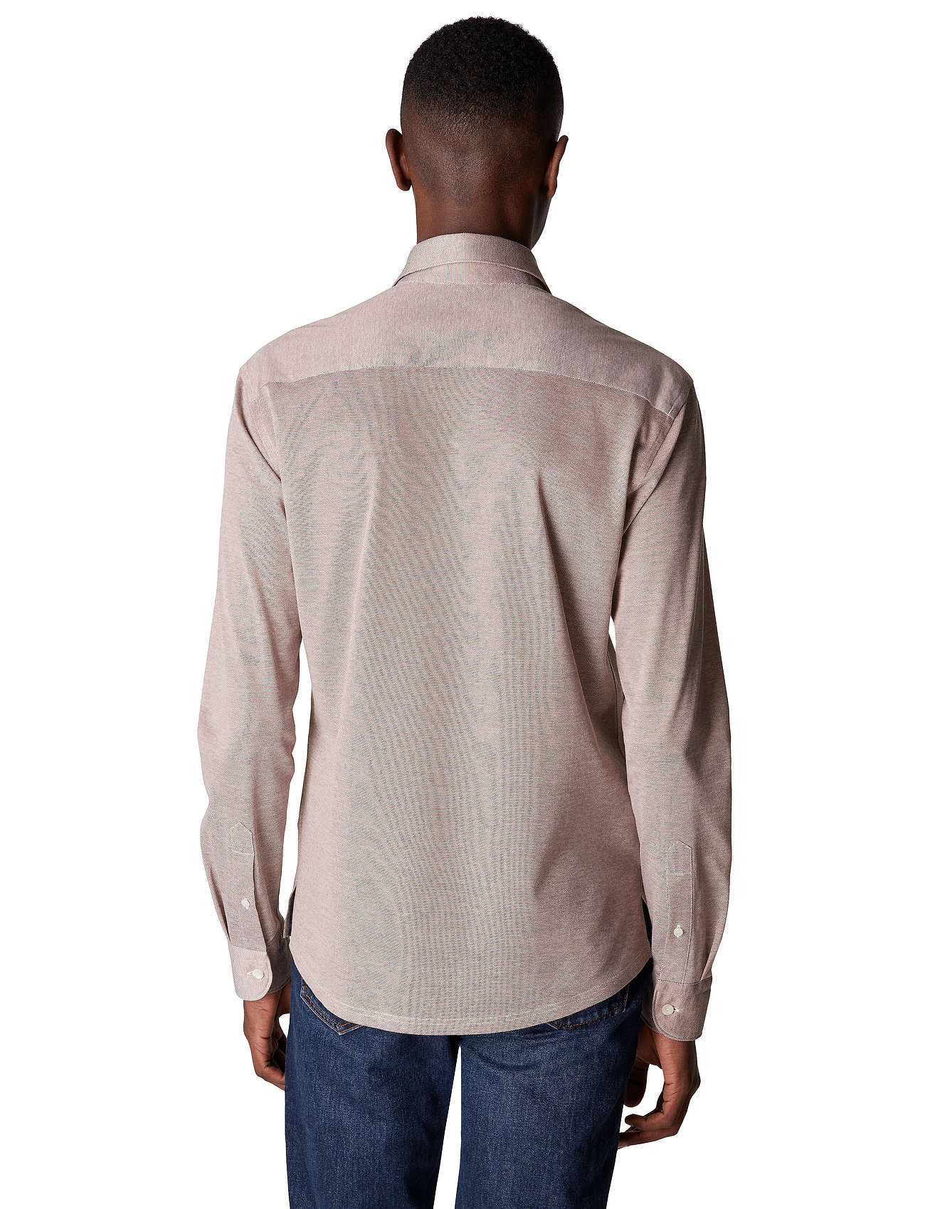 Eton - Men's shirt: Casual  Knit pique - basic-hemden - beige - 3