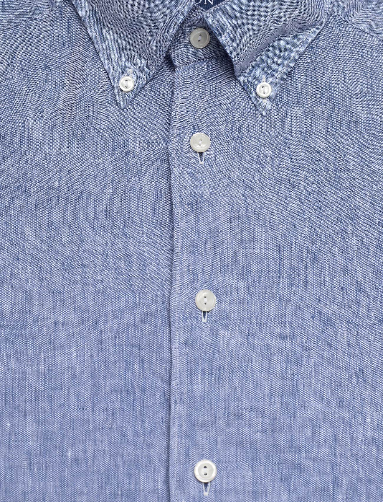 Eton - Men's shirt: Casual  Linen - basic-hemden - mid blue - 2