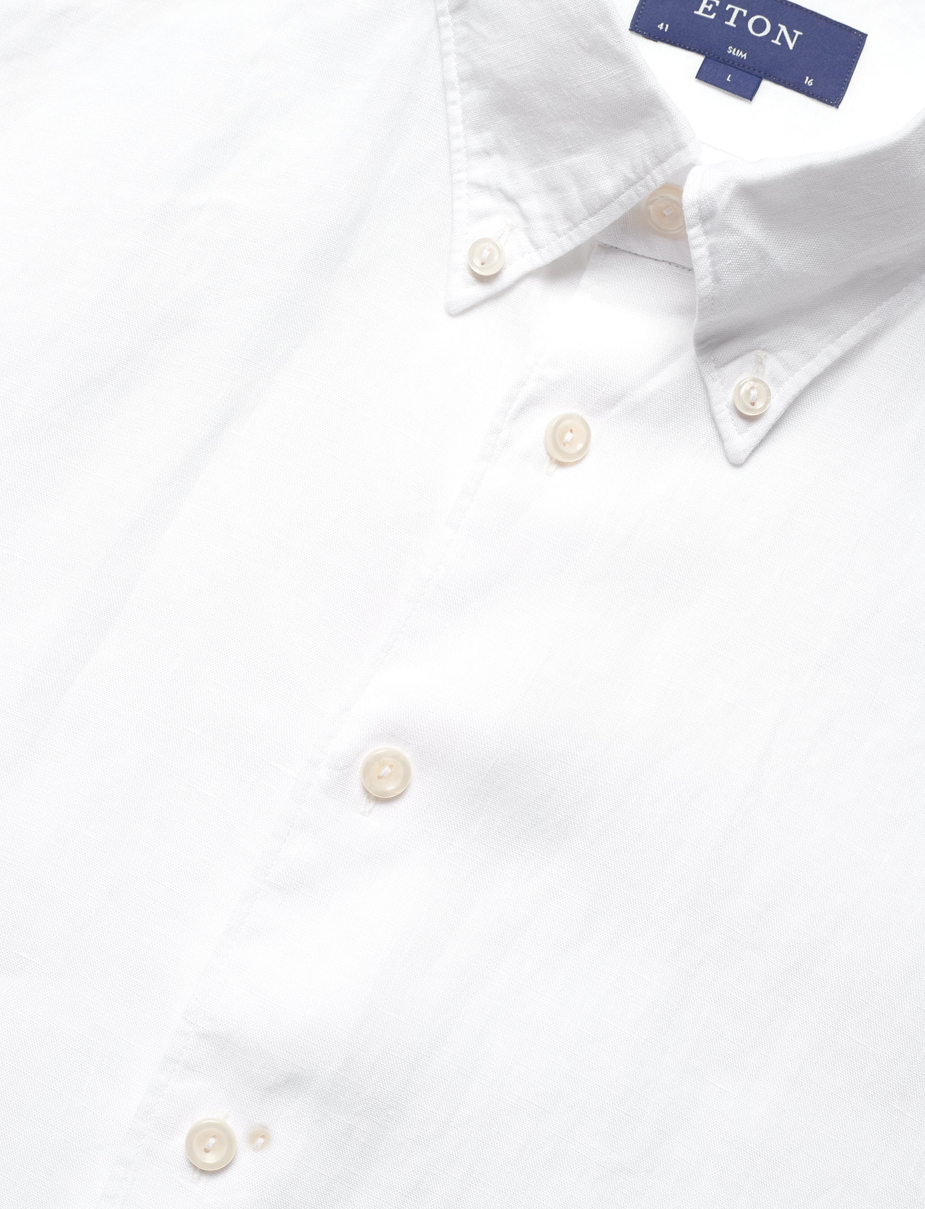 Eton - Men's shirt: Casual  Linen - basic-hemden - white - 4