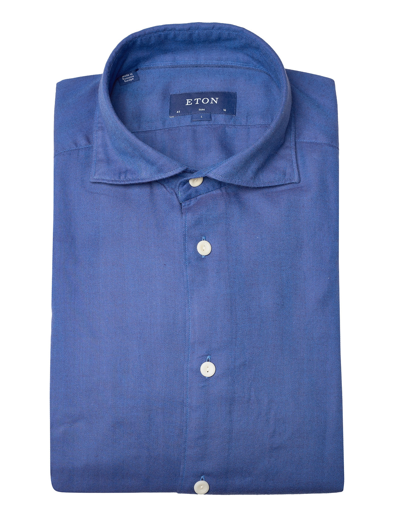 Eton - Men's shirt: Casual  Twill Cotton Tencel - basic-hemden - navy blue - 3