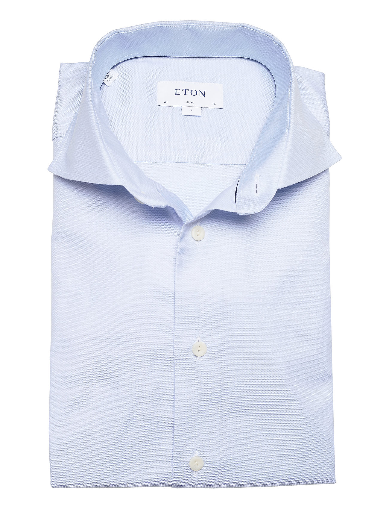 Eton - Men's shirt: Business  Cotton Tencel Stretch - leinenhemden - light blue - 3