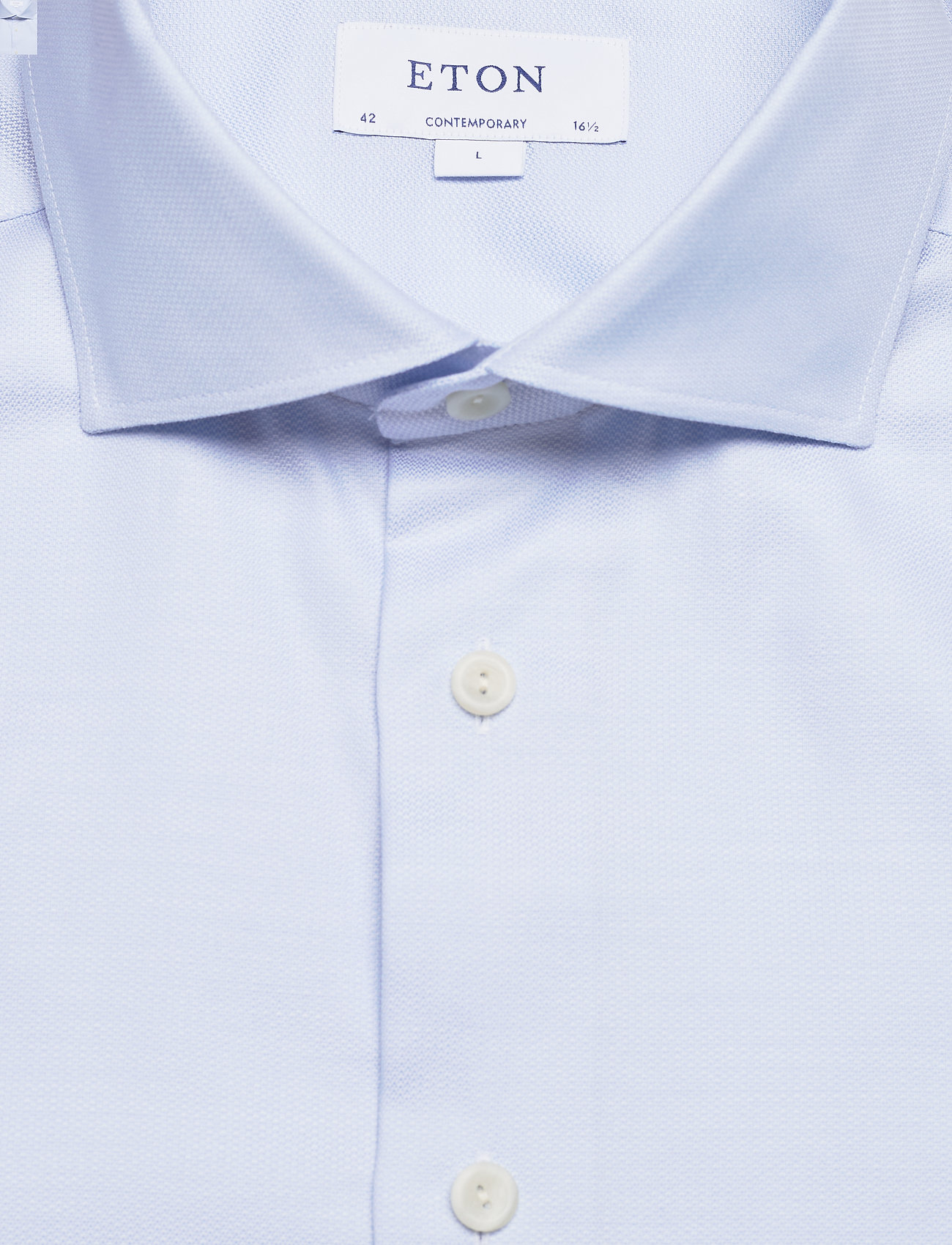 Eton - Men's shirt: Business  Cotton Tencel Stretch - light blue - 2