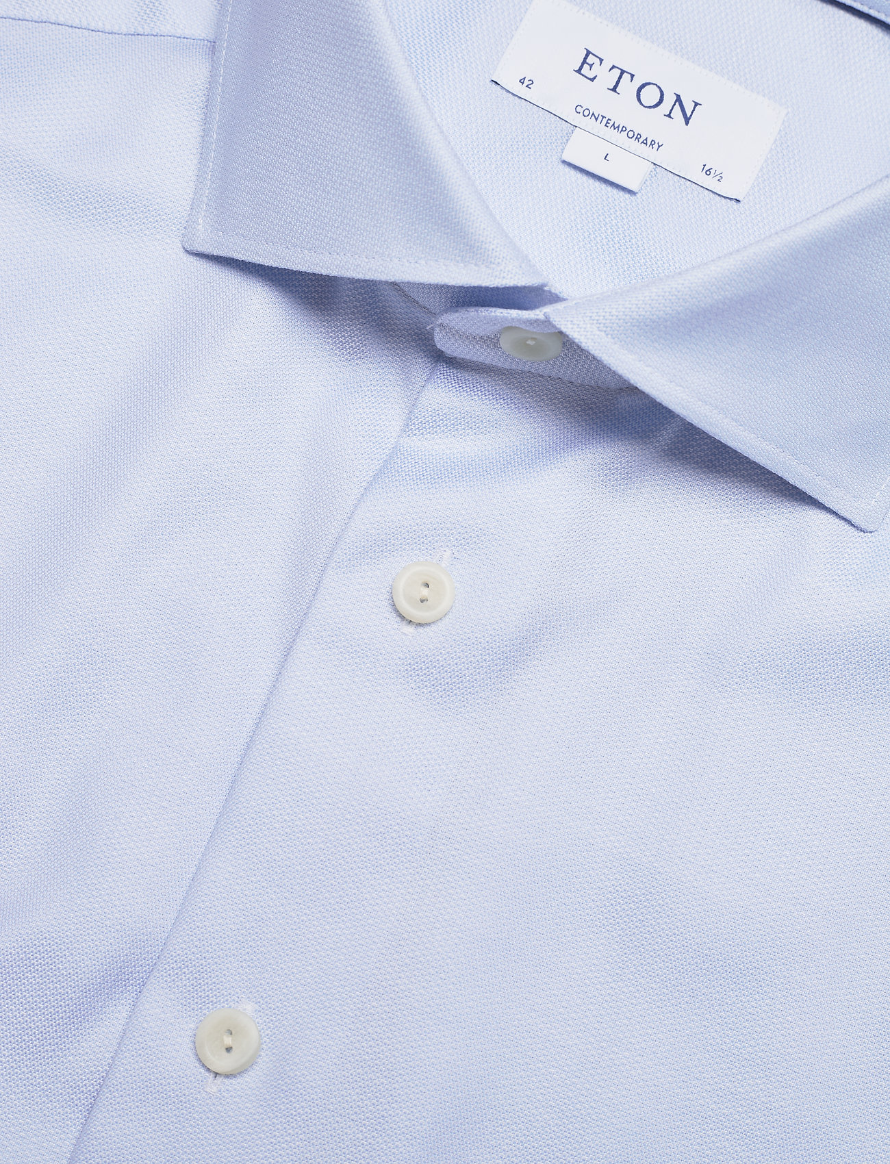 Eton - Men's shirt: Business  Cotton Tencel Stretch - light blue - 4