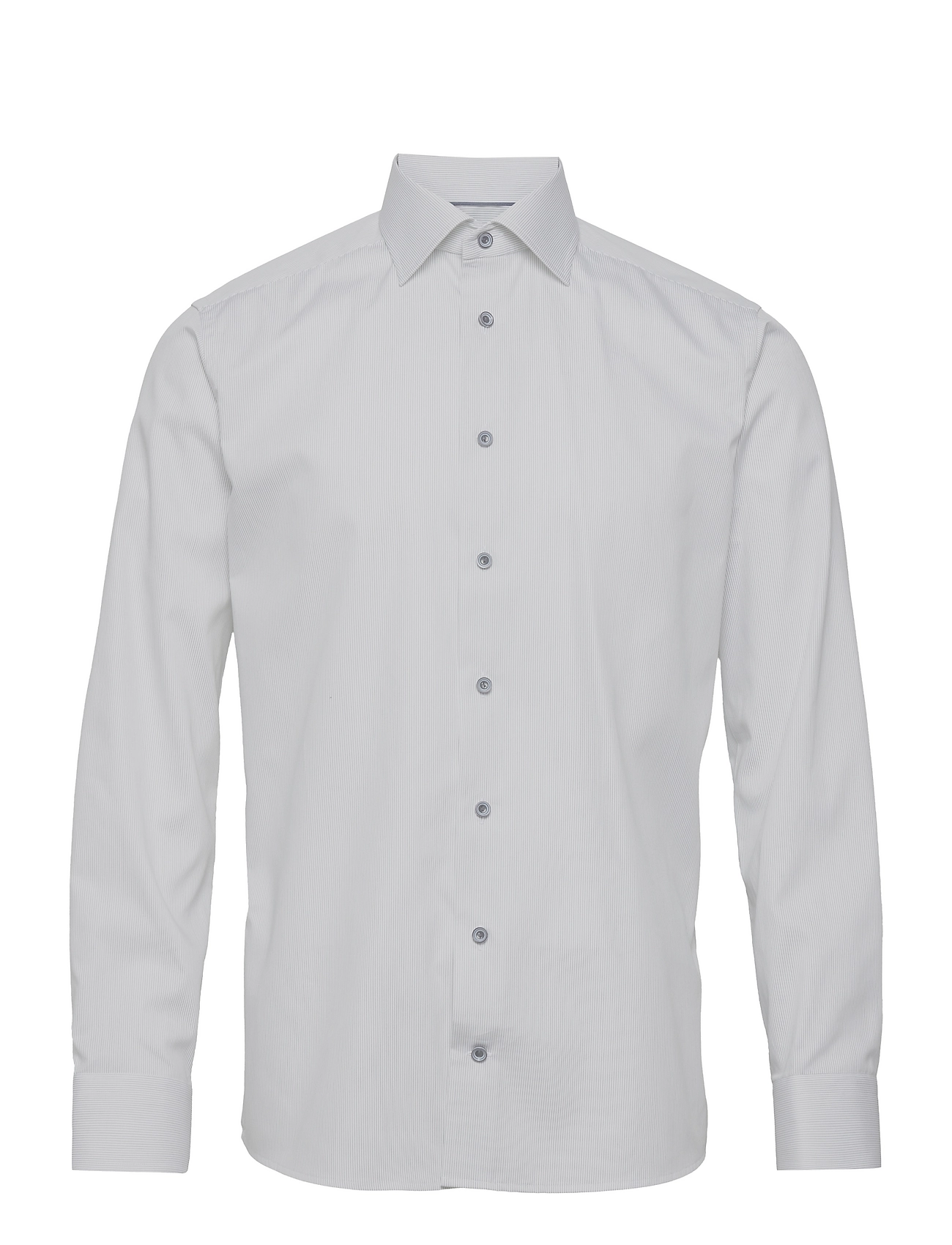 Men's Shirt: Business Twill Grey Eton