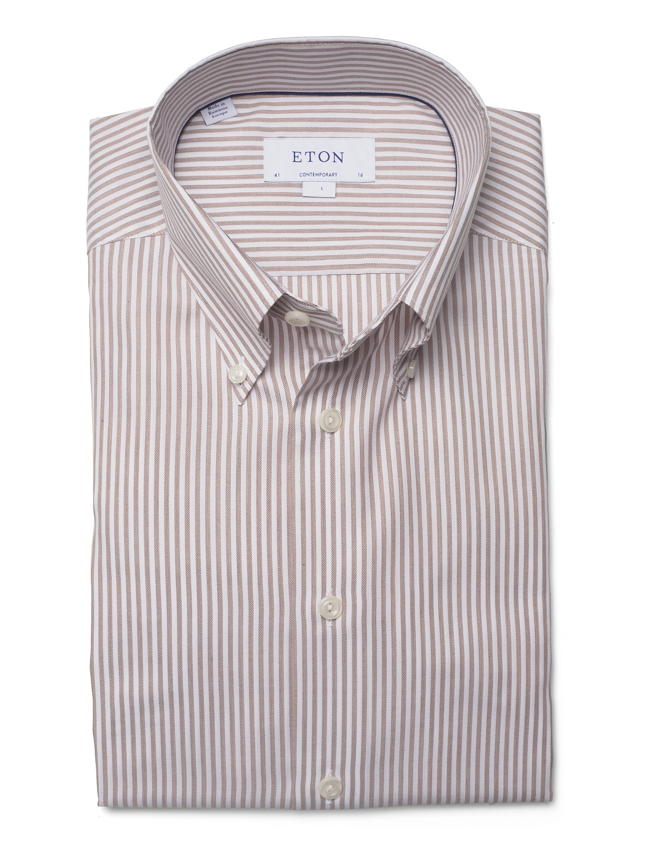 Eton - Men's shirt: Business Casual  Fine Oxford - basic-hemden - brown - 7