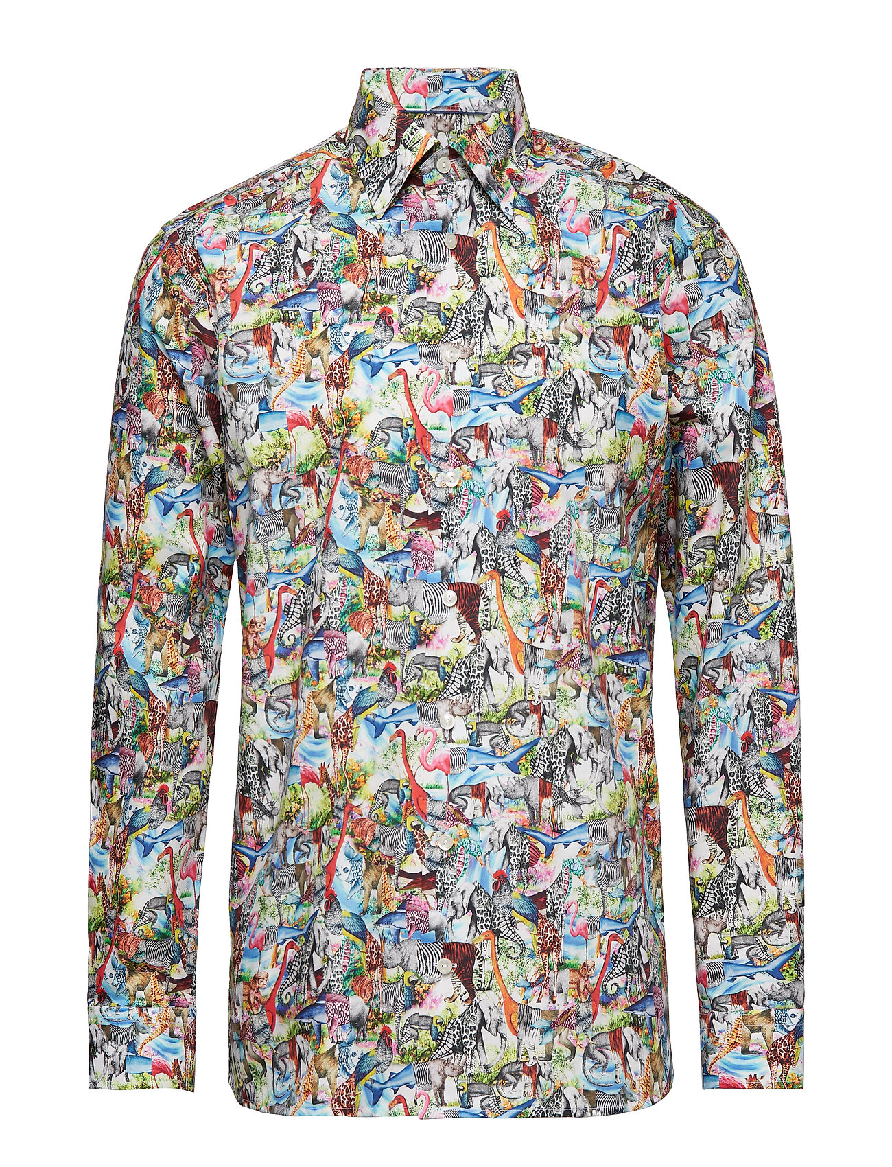 Animal Print Shirt Overhemd Casual Multipatroon Eton eton kopen in de aanbieding