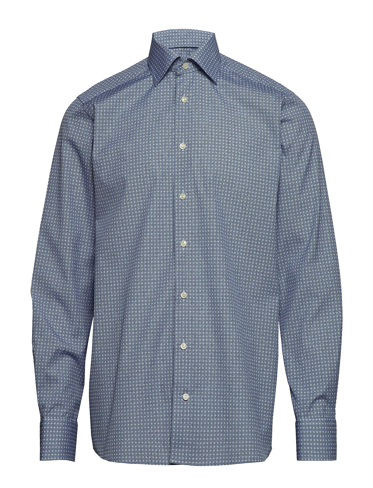 Navy Geometric Print Shirt Overhemd Business Blauw Eton eton kopen in de aanbieding